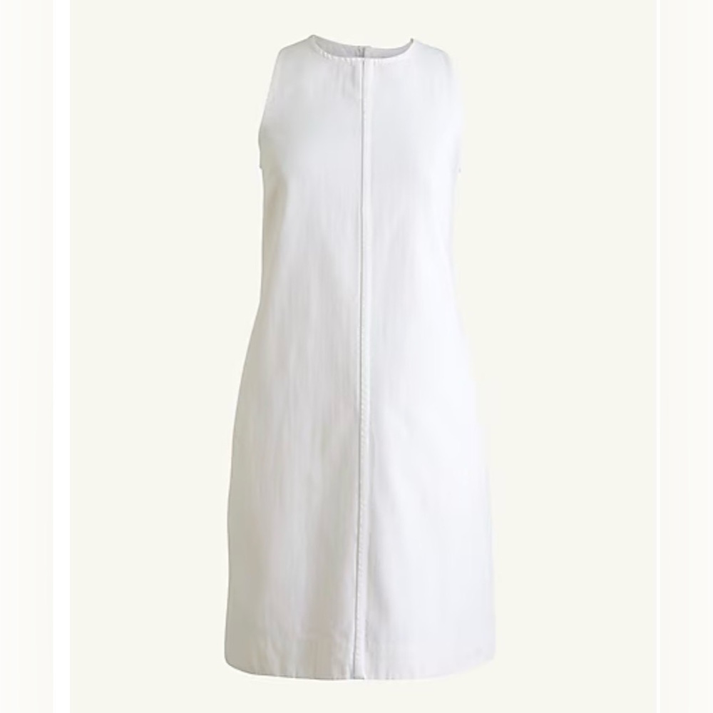 J. Crew Strapless White denim Dress